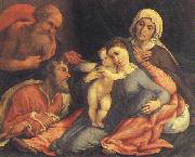 Lorenzo Lotto Madonna and Child with Saints oil on canvas